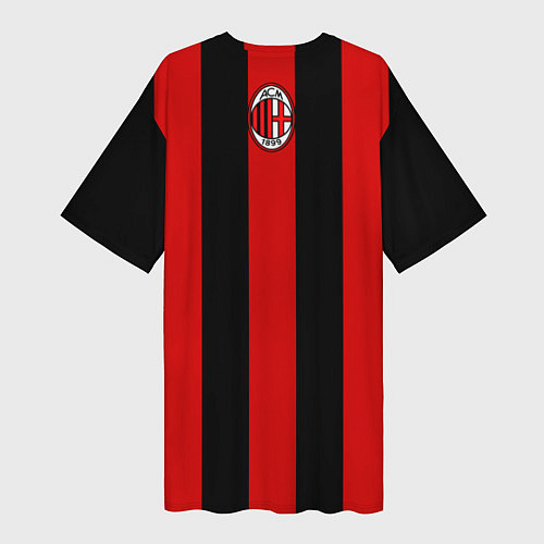 Женская длинная футболка AC Milan / 3D-принт – фото 2