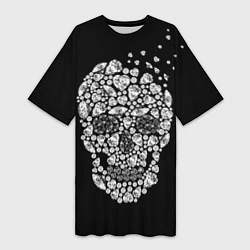 Женская длинная футболка Diamond Skull