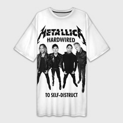 Футболка женская длинная Metallica: Hardwired, цвет: 3D-принт