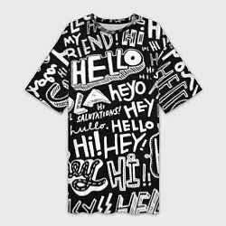 Женская длинная футболка Hello Pattern
