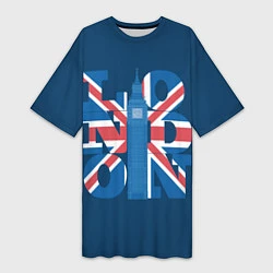 Женская длинная футболка London: Great Britain