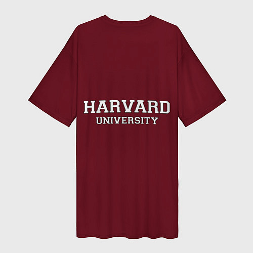 Женская длинная футболка Harvard University / 3D-принт – фото 2
