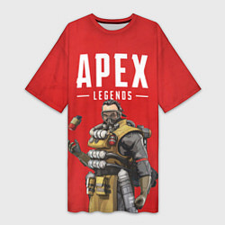 Женская длинная футболка Apex Legends: Red Caustic
