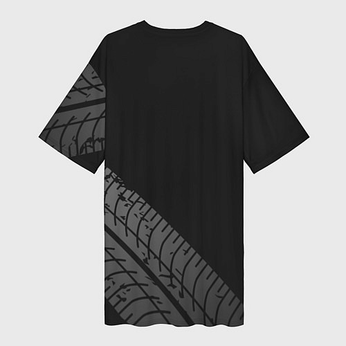 Женская длинная футболка Mercedes AMG: Street Style / 3D-принт – фото 2