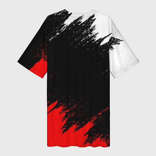 Женская длинная футболка 21 Pilots: Black & Red / 3D-принт – фото 2