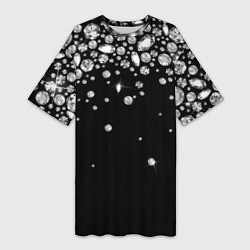 Женская длинная футболка Бриллиантовый дождь