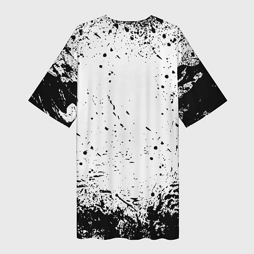 Женская длинная футболка L textured / 3D-принт – фото 2