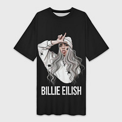 Женская длинная футболка BILLIE EILISH