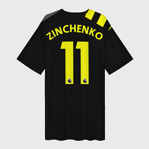 Женская длинная футболка Zinchenko away 19-20 / 3D-принт – фото 2