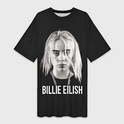 Футболка женская длинная BILLIE EILISH, цвет: 3D-принт