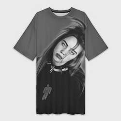 Футболка женская длинная BILLIE EILISH, цвет: 3D-принт