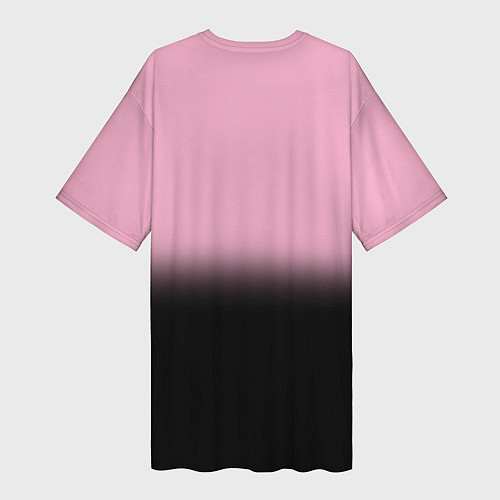 Женская длинная футболка Blackpink - розово-черный / 3D-принт – фото 2