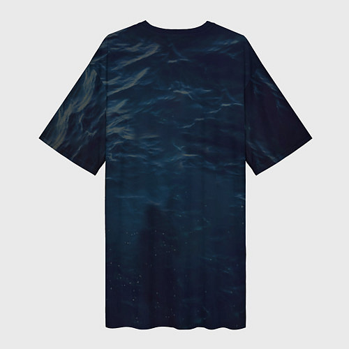 Женская длинная футболка Billie Eilish: Ocean Eyes / 3D-принт – фото 2