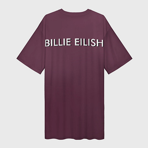 Женская длинная футболка Билли Айлиш / 3D-принт – фото 2