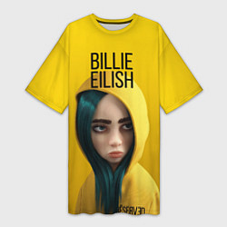 Женская длинная футболка BILLIE EILISH: Yellow Girl