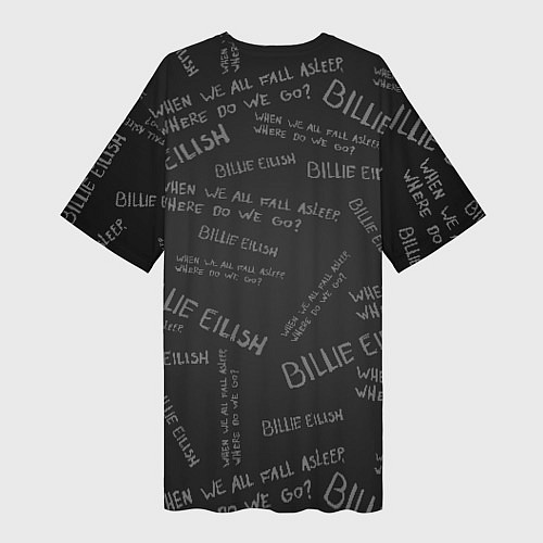 Женская длинная футболка BILLIE EILISH: Where Do We Go / 3D-принт – фото 2