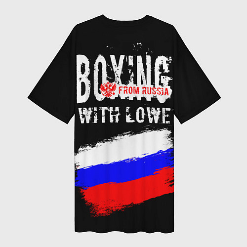 Женская длинная футболка Boxing from Russia / 3D-принт – фото 2