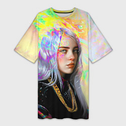 Женская длинная футболка Billie Eilish