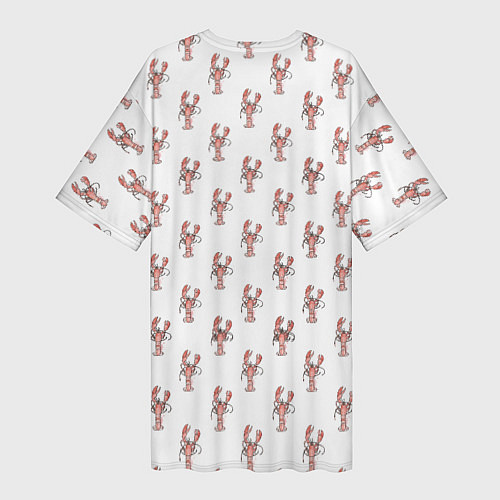 Женская длинная футболка Lobster / 3D-принт – фото 2