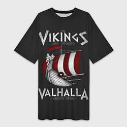 Женская длинная футболка Vikings Valhalla