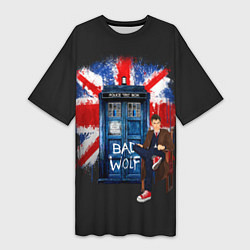Женская длинная футболка Doctor Who: Bad Wolf