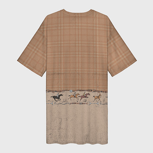 Женская длинная футболка Всадники / 3D-принт – фото 2