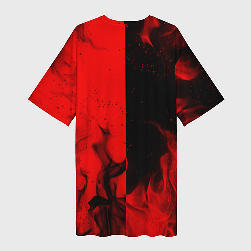 Женская длинная футболка АлисА / 3D-принт – фото 2