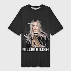 Футболка женская длинная BILLIE EILISH, цвет: 3D-принт