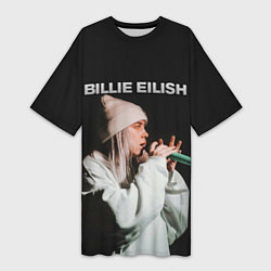 Футболка женская длинная BILLIE EILISH, цвет: 3D-принт