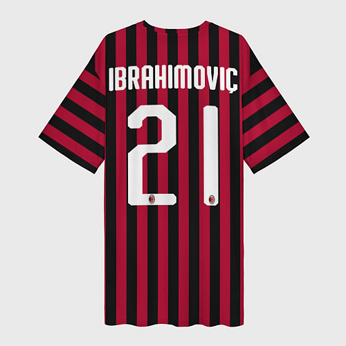 Женская длинная футболка Ibrahimovic home 19-20 / 3D-принт – фото 2