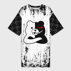 Футболка женская длинная MONOKUMA, цвет: 3D-принт