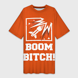 Женская длинная футболка Boom Bitch!