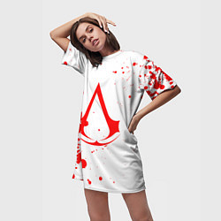 Футболка женская длинная Assassin’s Creed, цвет: 3D-принт — фото 2