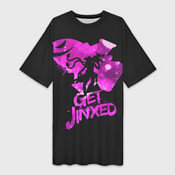 Футболка женская длинная Get Jinxed, цвет: 3D-принт