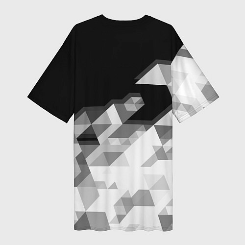 Женская длинная футболка JUVENTUS / 3D-принт – фото 2