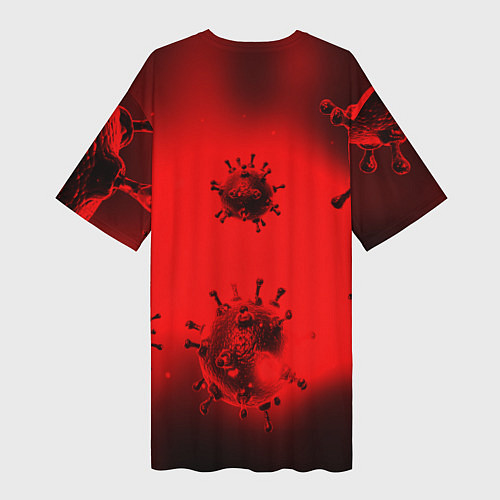 Женская длинная футболка PLAGUE INC / 3D-принт – фото 2