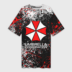 Футболка женская длинная UMBRELLA CORP, цвет: 3D-принт