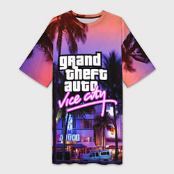 Женская длинная футболка Grand Theft Auto Vice City