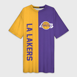 Женская длинная футболка LA LAKERS