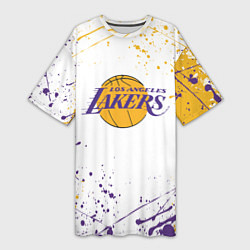 Женская длинная футболка LA LAKERS