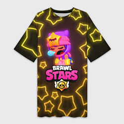 Женская длинная футболка Brawl Stars Sandy