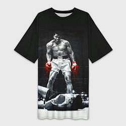 Женская длинная футболка Muhammad Ali