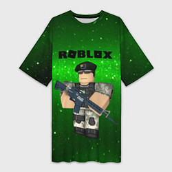 Женская длинная футболка Roblox