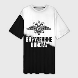 Футболка женская длинная Внутренние Войска, цвет: 3D-принт