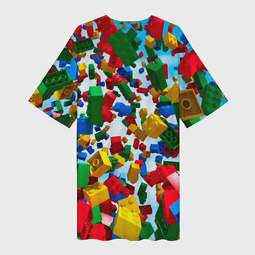 Женская длинная футболка Roblox Cubes / 3D-принт – фото 2