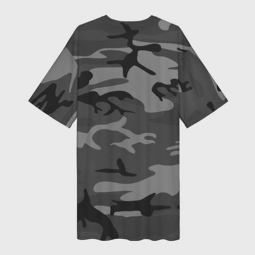 Женская длинная футболка Военный камуфляж / 3D-принт – фото 2