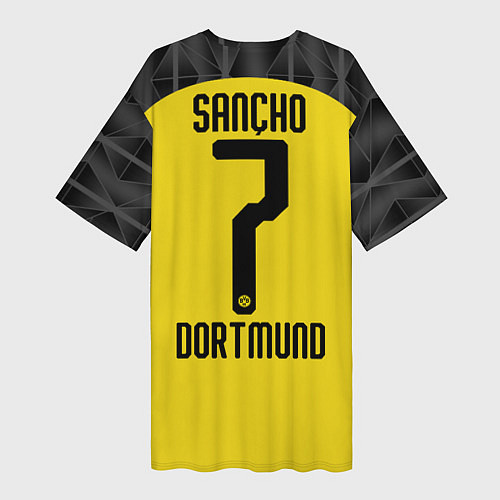 Женская длинная футболка Sancho home UEFA 19-20 / 3D-принт – фото 2