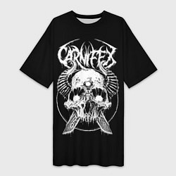 Футболка женская длинная Carnifex, цвет: 3D-принт