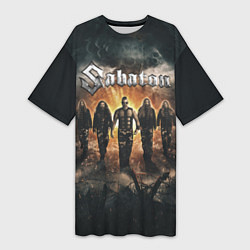 Женская длинная футболка Sabaton Band