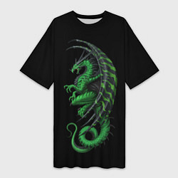 Женская длинная футболка Green Dragon